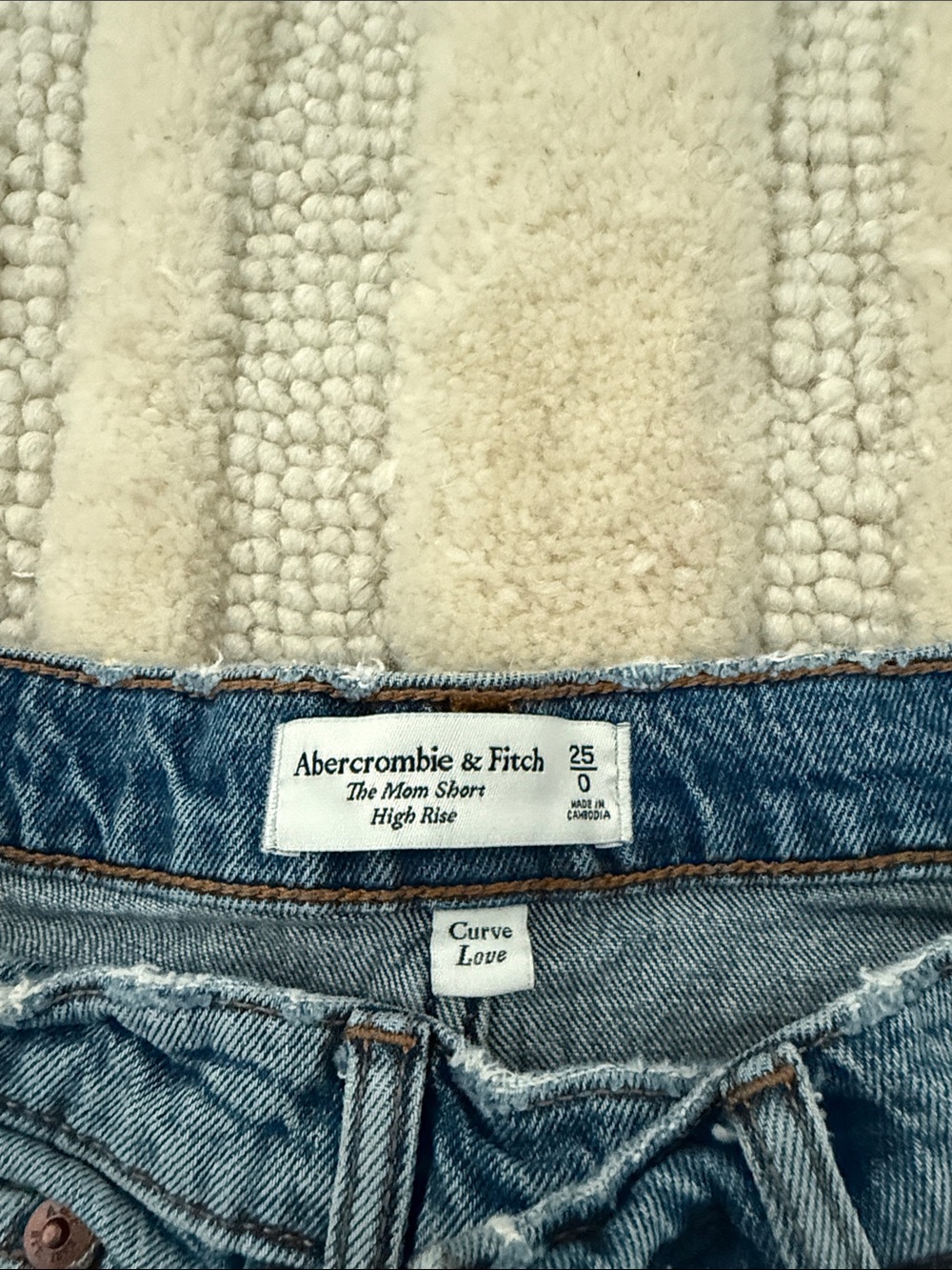 Abercrombie & Fitch Distressed Blue Denim Cutoff Shorts - Picture 2 of 3